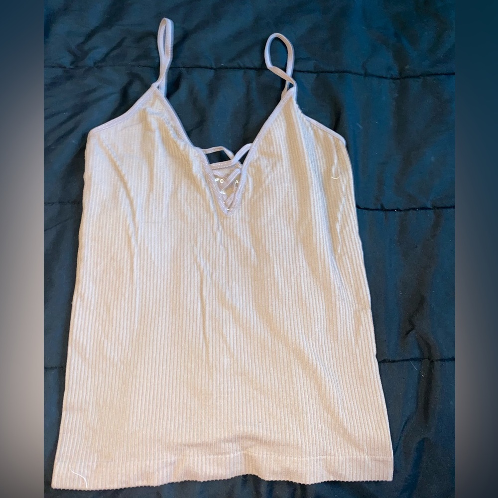 Aeropostale Dark Pink Fitted Tank Top L/XL